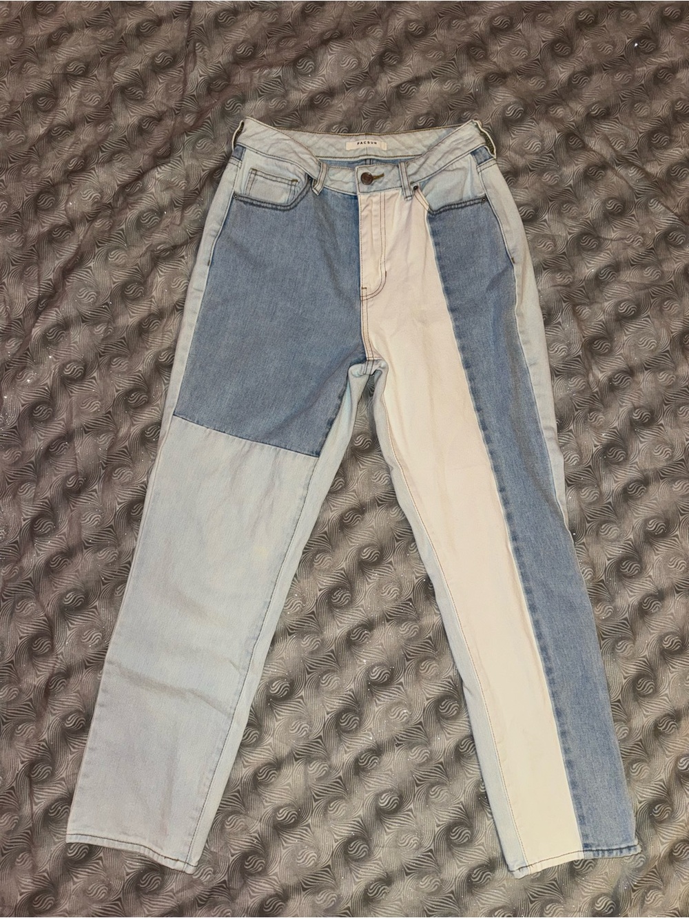 Colorblock High-Rise Women’s Jeans - Light & Medium Blue